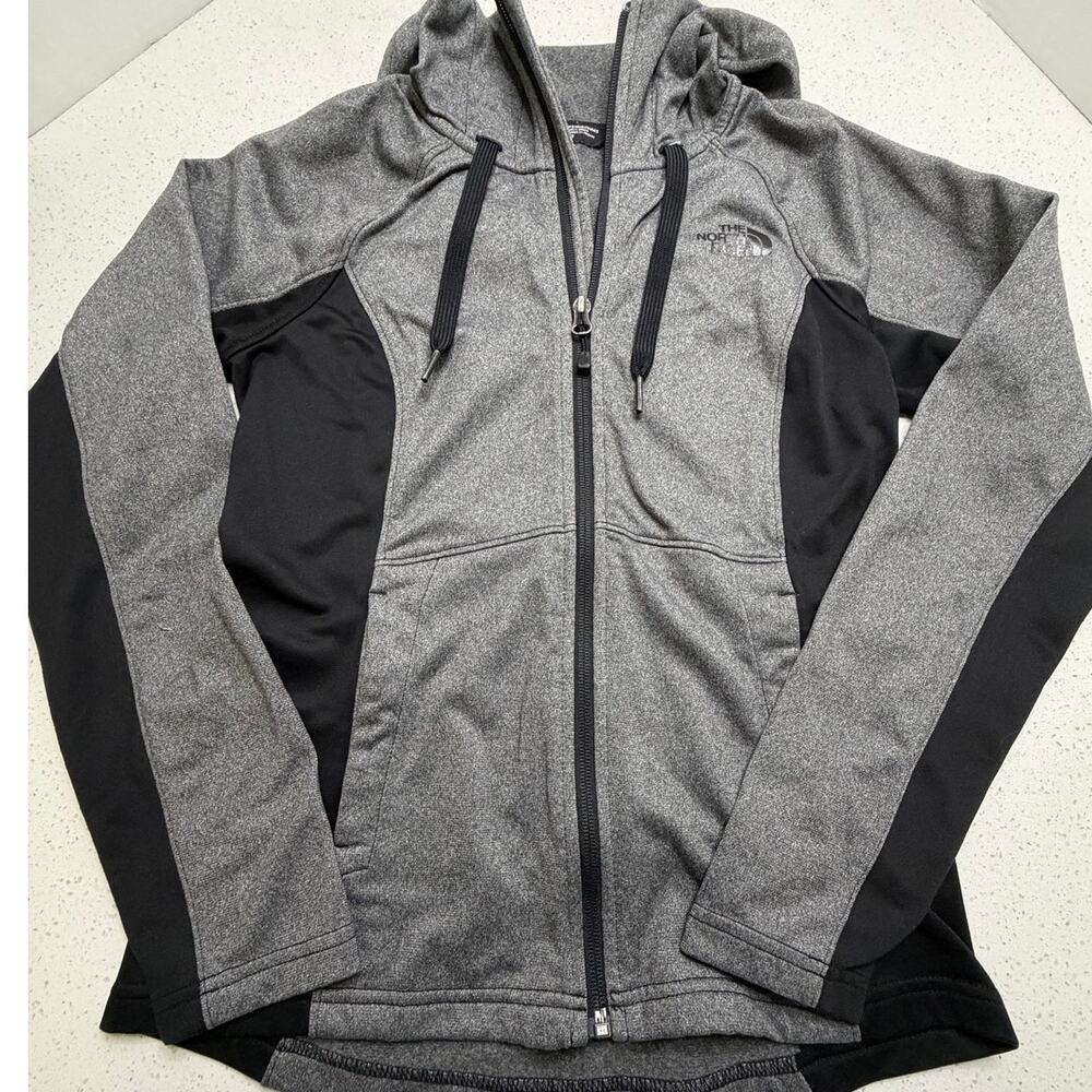 The North Face, Women's Size Small Gray And Black Zip Jacket, Hoodie